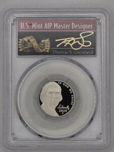 2025 S 5C ジェファーソンニッケル PCGS PR70DCAM ファーストストライク トーマス クリーブランド アローズ