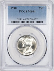 1940-P PCGS MS64 �����ʃ��V���g���V���o�[�N�H�[�^�[�A�t�B���f���t�B�A������ 37