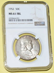 AJ 1952N tNVo[ n[th NGC MS61 FBL - NVbN 50Zg čg[RC