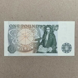 アイザック・ニュートン イギリス 1ポンド紙幣 QEII 通貨 エリザベス2世 ロンドン