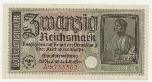 hCc 20 CqX}N ND 1940-45 sbN R139.a UNC ʎ