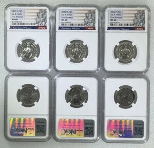 2025 P D S アイダ B ウェルズ 25セント NGC MS 66 アメリカ人女性クォーターセット 初リリース