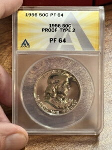 1956�N �^�C�v2 �v���[�t �t�����N�����V���o�[ �n�[�t�_���[ BU�O���[�h ANACS PF64 (Slab1106) NO