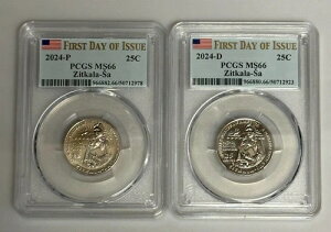 2024 P,D Zitkala-Sa 25セント PCGS MS66 アメリカ人女性用クォーター 初日