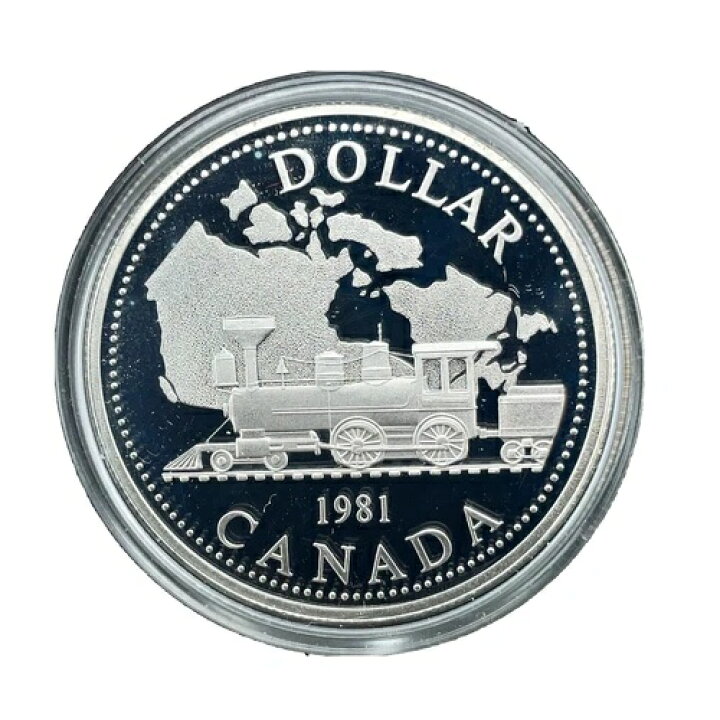 楽天市場】1981年カナダドル 1ドル 大陸横断鉄道 0.500 銀貨 プルーフ 