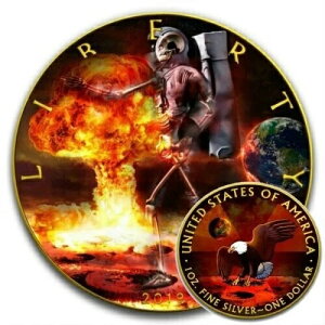 アメリカ 1オンス スケルタル・ムーン アルマゲドン 1ドル 銀貨 アメリカンイーグル リバティ 2019