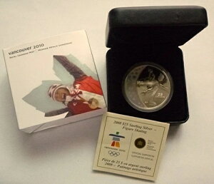 2008 カナダ 25 ドル - バンクーバー 2010 オリンピック - フィギュアスケート - プルーフシルバー、COA 付き