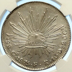 1875N Go FR MEXICO BIG Old Silver 8 Reales AeB[N LVRRC C[O NGC i106588