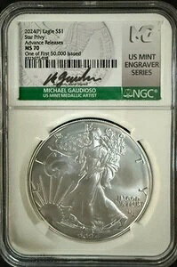 2024-p NGC MS70 �V���o�[�C�[�O�� 1st�X�^�[ �v�����B �O�A�f�B�I�[�\ �T�C������ ����50,000��