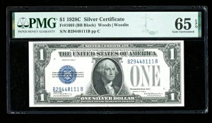 DBR 1928-C  1h Vo[ t@j[obN WF Fr. 1603 PMG 65 EPQ VA B29448111B