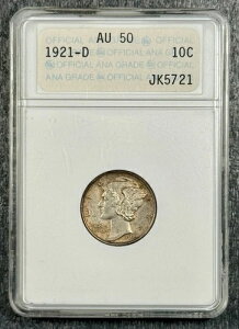 1921-D 10Zg }[L[_C ANACS AU50 GEN 1 ANA \[v{bNX L[f[g