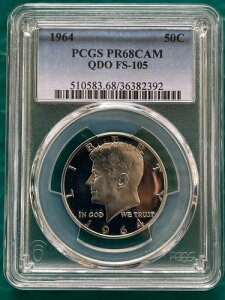 PCGS PR68CAMEO 1964�N �P�l�f�B �n�[�t�_���[ FS-105 ���A�R�C�� �g�b�v�I�u�|�b�v