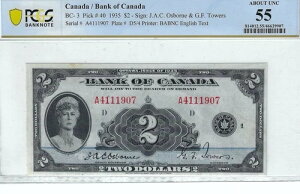1935N BOC 2h BC-3AVAԍ A4111907 Osb/Tow PCGS AU 55 p