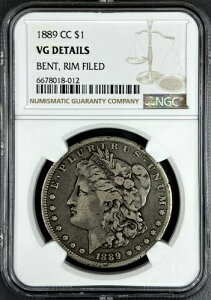 1889-CC $1 モルガン・ダラー NGC VG 詳細 素晴らしいキーデート、良好な摩耗状態