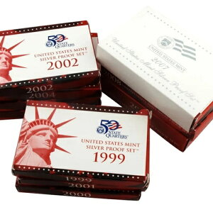 (1) 1999年 S アメリカ合衆国 シルバー プルーフセット オリジナルボックス入り COA付き
