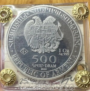 2022 AjA mA̔M 500h Vo[IXRC 999 31.1 gr v[t