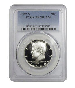 1969�N-S �V���o�[ �P�l�f�B �v���[�t �n�[�t�_���[ �J���I PCGS PR69