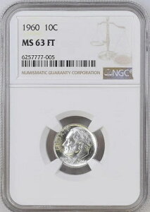 :1960-P S1OC �t�����N�����E���[�Y�x���g 10�Z���g NGC �`���C�X BU MS-63-FT ���[�|�b�v �n�C�O���[�h