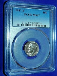 1987-P 10CRoozevelt Dime - PCGS #5172 �O���[�h MS67--541-1