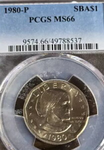 1980-P X[U B. A\j[ _[ - PCGS F MS66!!!