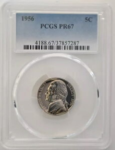 PR67 1956NWFt@[\jbP PCGSO[h US 5C v[t P-MINT EXACT RC1