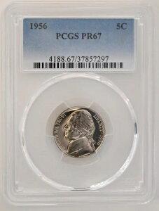 PR67 1956NWFt@[\jbP PCGSO[h US 5C v[t P-MINT EXACT RC1