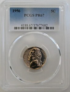 PR67 1956NWFt@[\jbP PCGSO[h US 5C v[t P-MINT EXACT RC1