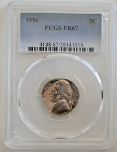 PR67 1956NWFt@[\jbP PCGSO[h US 5C v[t P-MINT EXACT RC1