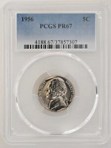 PR67 1956NWFt@[\jbP PCGSO[h US 5C v[t P-MINT EXACT RC1