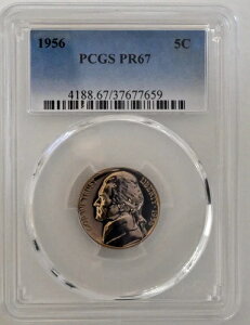 PR67 1956NWFt@[\jbP PCGSO[h US 5C v[t P-MINT EXACT RC1