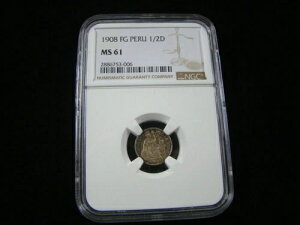 �y���[ 1908 FG �V���o�[ 1/2 �f�B�l�� NGC �O���[�h MS61 #2886753-006