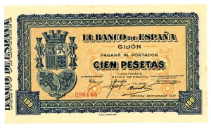 XyC / qz ... P-S580 ... 100 yZ^ ... 1937... *UNC*