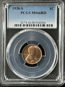 1938-S 1C RD J[EEB[g 1Zg PCGS MS66RD 80566066
