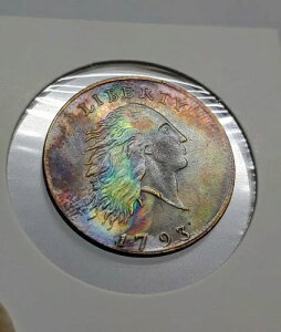1793年アメリカ製リバティ1セント硬貨(アートノベルティ)。美しい色調のカバー。