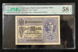 �h�C�c������ 5�}���N 1917�N �s�b�N#56b PMG 58 EPQ UNC