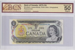 �J�i�_ $1 1973 BC-46aA-i - BCS�F�� �ق�UNC 50�����i AAX2913124