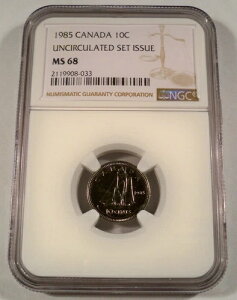 1985 NGC MS68 Ji_ _C u[m[Y  ~gZbg 10Zg MS 68