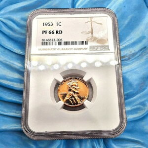 1953 �N �v���[�t �����J�[�� �E�B�[�g �Z���g 1 �Z���g | NGC PF 66 RD | �Ԃ��h��ȕ\��!