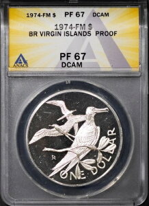 1974-FM  $1 p̃o[W PF67DCAM Vi ANACS # 7696104 + {[iX