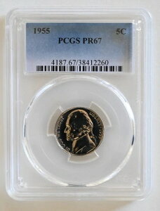PR67 1955NWFt@[\jbP PCGSO[h US 5C v[t P-MINT EXACT RC1