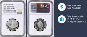 2017�N �V���o�[ 50�y���X �v���[�t ���C�����V�[���h �A�[���Y PF63 NGC ���C�����~���g