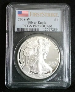 2008-W $1 �A�����J�� �V���o�[ �C�[�O�� PR69DCAM PCGS �t�@�[�X�g �X�g���C�N �t���b�O ���x��