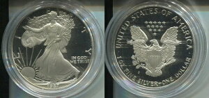 アメリカ 1987 S - 1ドル銀貨、プルーフ(プルーフ) - アメリカンイーグル -