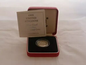 1999年 英国 1ポンド硬貨 シルバー ピエフォート プルーフ 箱入り 証明書付き FDC