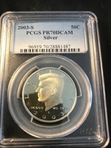 2003N S PlfB n[t_[ 50Zg Vo[ PCGS PR70DCAM f炵F̃g[̔_