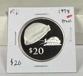 フィジー 1978年 ゴールデンタカラガイ 20ドル 1オンス 銀貨 プルーフ