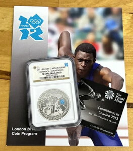 2011 �s�G�t�H�[�g �O���[�g�u���e�� �V���o�[ 5�|���h �I�����s�b�N�J�E���g�_�E�� PF69 UC & COA