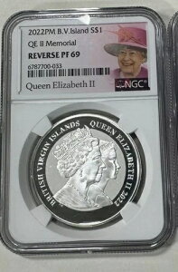 2022PM B.V. ACh S$1 QE II A NGC o[Xv[t PR69