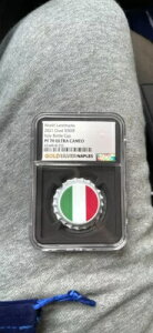 2021年イタリア国旗ボトルキャップ - シルバーコイン NGC PF70 ウルトラカメオ - レア/トップポップ