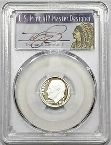 2019-S 10C ルーズベルト PR70DCAM FDOI トーマス クリーブランド ネイティブ シルバー コイン。